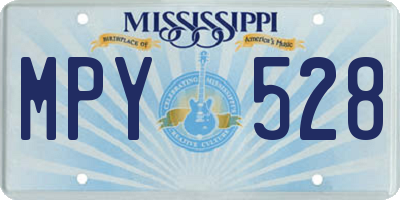 MS license plate MPY528
