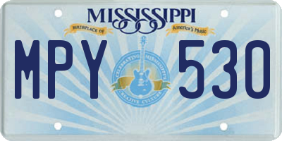 MS license plate MPY530