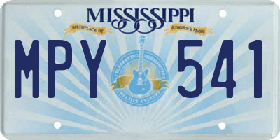 MS license plate MPY541