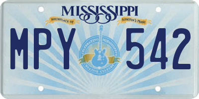 MS license plate MPY542