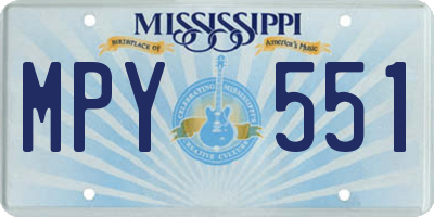 MS license plate MPY551
