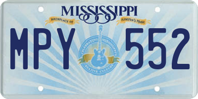MS license plate MPY552