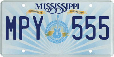 MS license plate MPY555