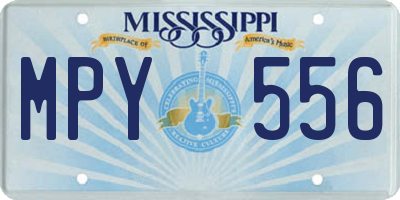 MS license plate MPY556