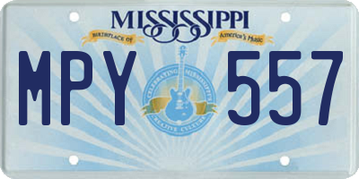MS license plate MPY557