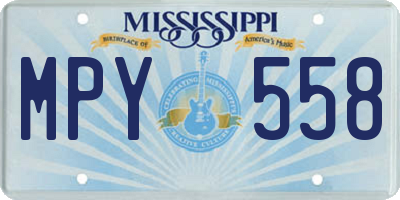 MS license plate MPY558