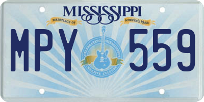 MS license plate MPY559