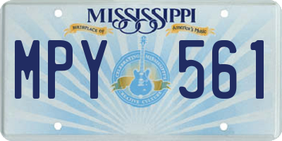 MS license plate MPY561