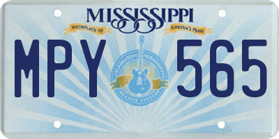 MS license plate MPY565