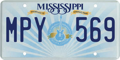 MS license plate MPY569