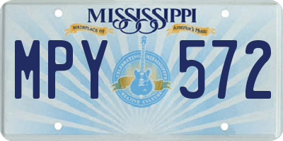 MS license plate MPY572