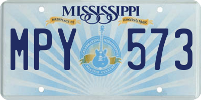 MS license plate MPY573