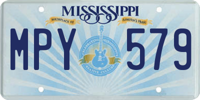 MS license plate MPY579