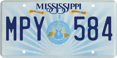 MS license plate MPY584