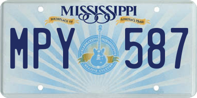 MS license plate MPY587