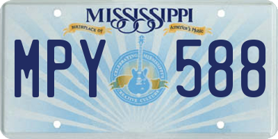 MS license plate MPY588