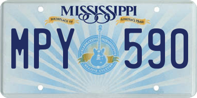 MS license plate MPY590