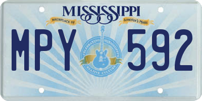 MS license plate MPY592