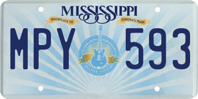 MS license plate MPY593
