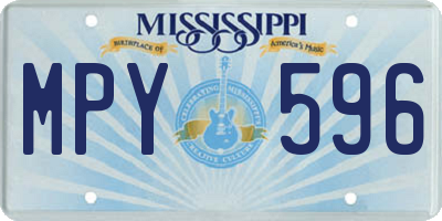 MS license plate MPY596
