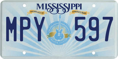 MS license plate MPY597