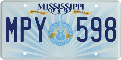 MS license plate MPY598
