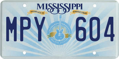 MS license plate MPY604