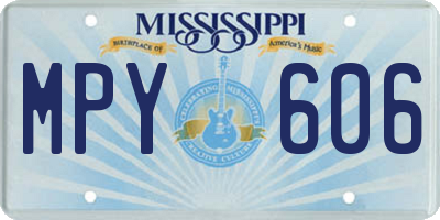 MS license plate MPY606