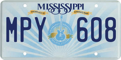 MS license plate MPY608
