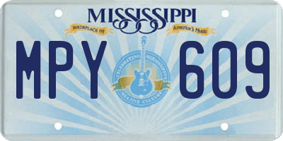 MS license plate MPY609