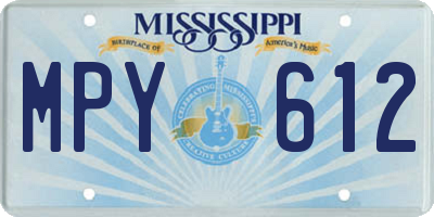 MS license plate MPY612
