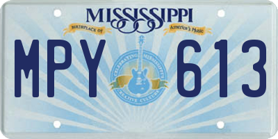 MS license plate MPY613