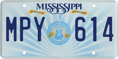 MS license plate MPY614