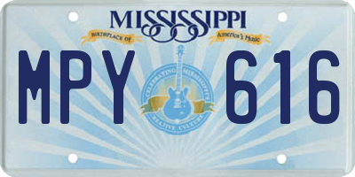MS license plate MPY616