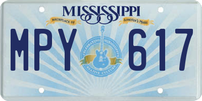 MS license plate MPY617