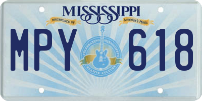 MS license plate MPY618
