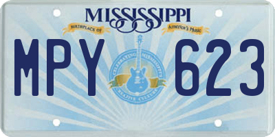 MS license plate MPY623