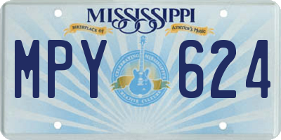 MS license plate MPY624