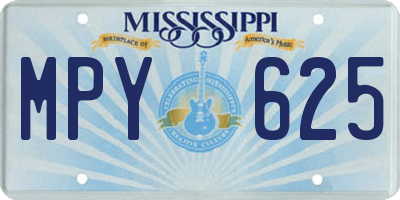 MS license plate MPY625