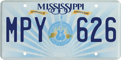 MS license plate MPY626