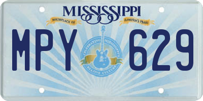 MS license plate MPY629