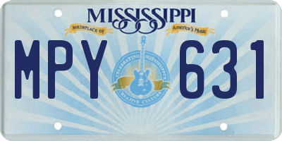 MS license plate MPY631