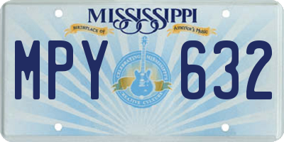 MS license plate MPY632