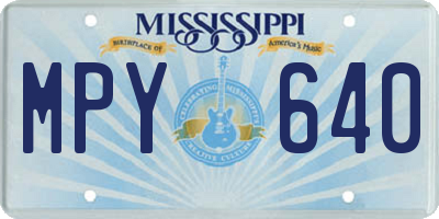 MS license plate MPY640