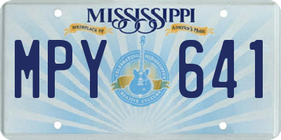 MS license plate MPY641