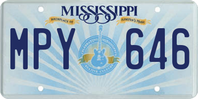 MS license plate MPY646