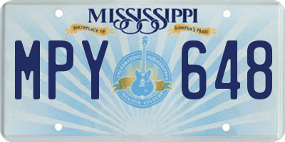 MS license plate MPY648