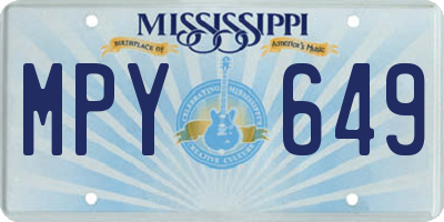MS license plate MPY649