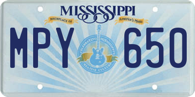 MS license plate MPY650