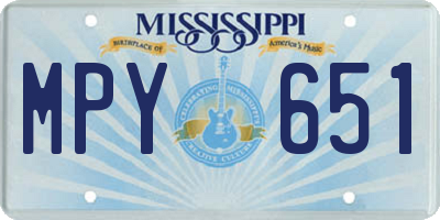MS license plate MPY651